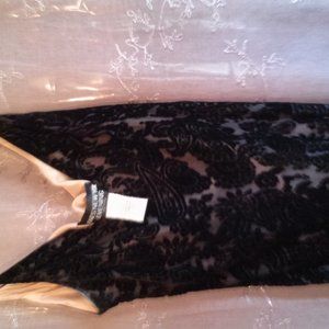 Black velvet burnout dress